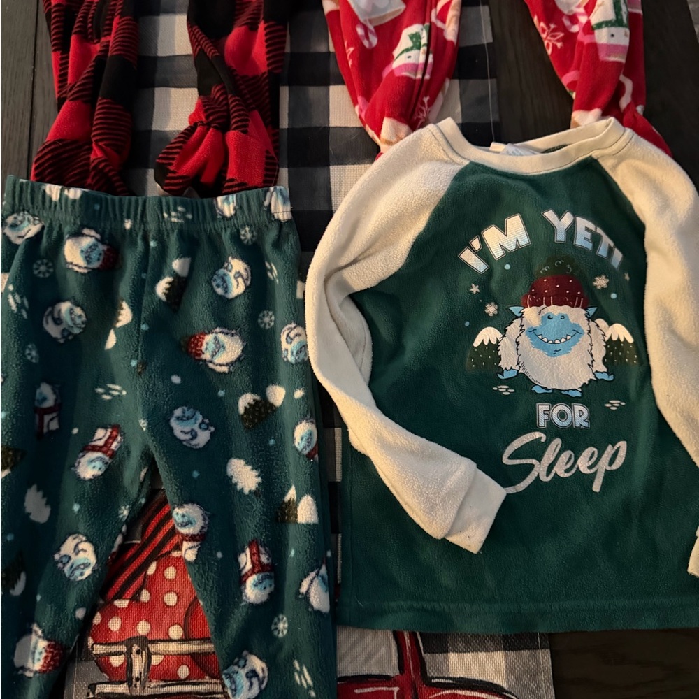 Pajama lot of 3 boys 3T gently worn.